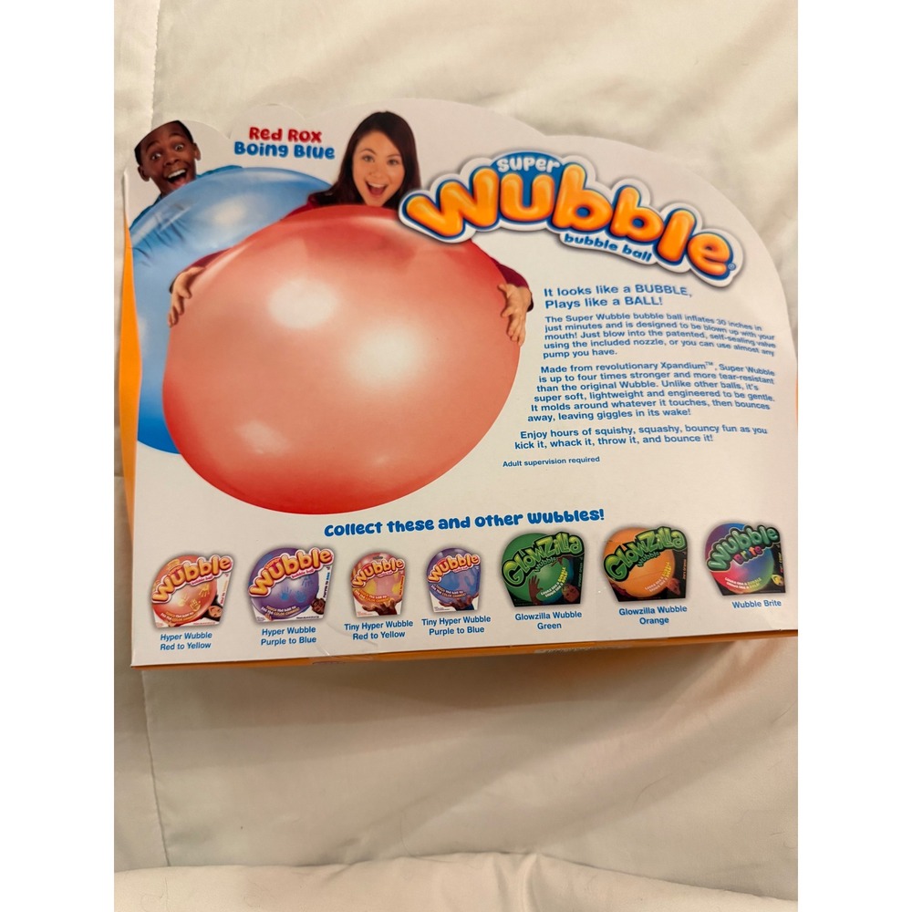 Super Wubble Bubble Ball 2 Pack Red Rox Boing Blue Inflatable Toy 80711 NIB - Picture 2 of 3